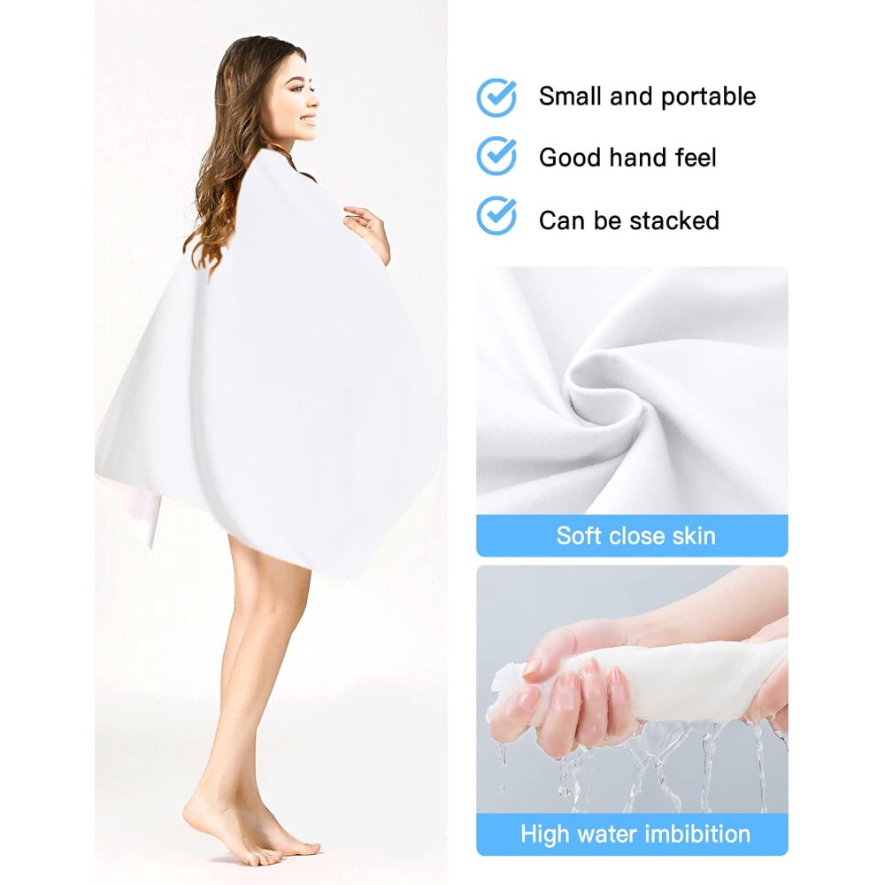 1pc Beach Towel Pure White Tow - Herbal Yoga ulasan dan harga