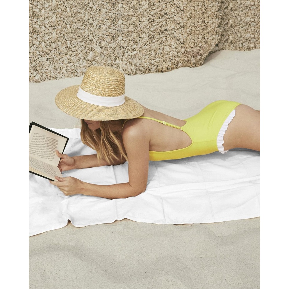 1pc Beach Towel Pure White Tow - Herbal Yoga ulasan dan harga