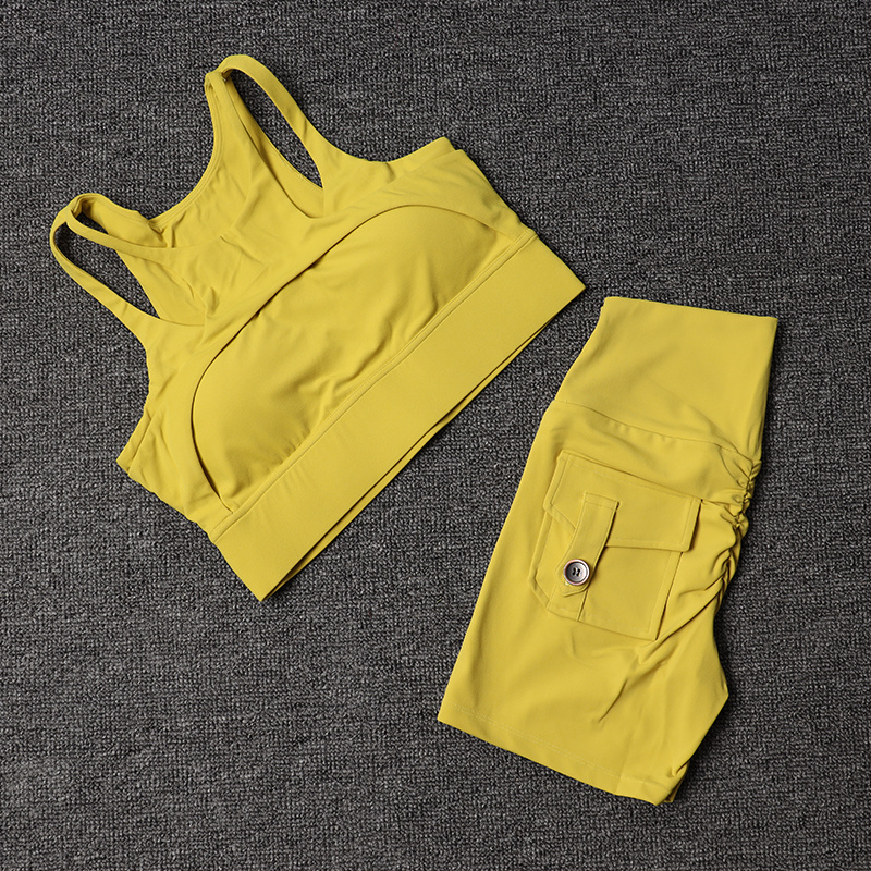 Fitness Shorts Yoga Sets Women - Herbal Yoga ulasan dan harga