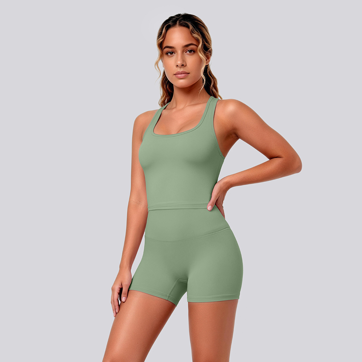 2PCS Woman Yoga Set Breathable - Herbal Yoga ulasan dan harga